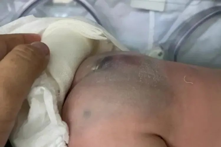 新生儿肛门上方凹下去一个窝图片