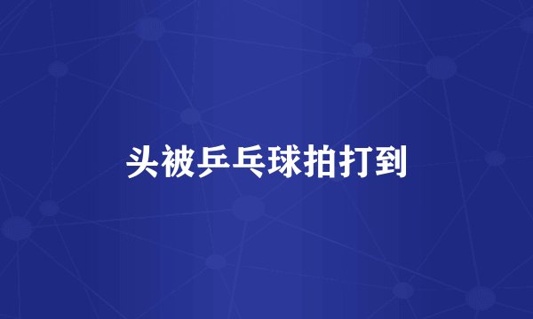 头被乒乓球拍打到