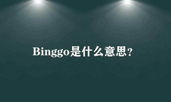 Binggo是什么意思？
