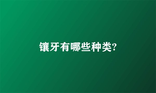 镶牙有哪些种类?