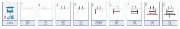 草的笔顺