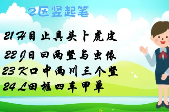 五笔字根表口诀