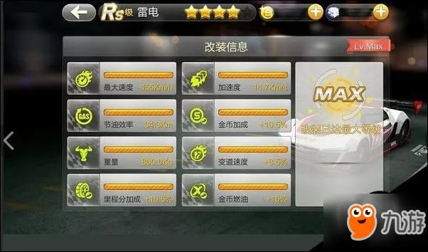 天天飞车R级车雷电登场 天天飞车雷电属性详解