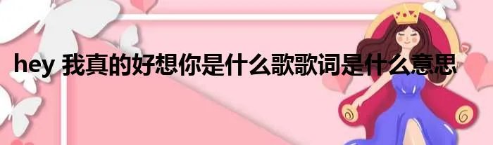 hey 我真的好想你是什么歌歌词是什么意思