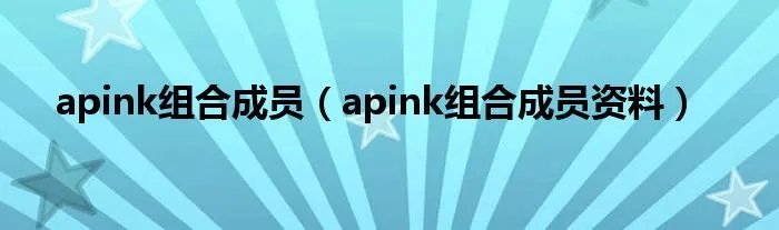 apink组合成员（apink组合成员资料）