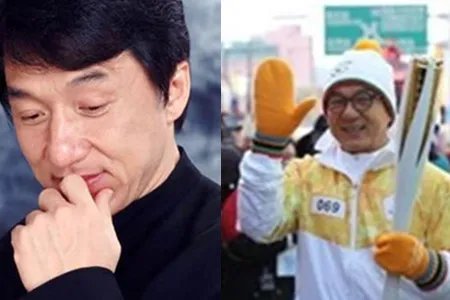 成龙传递冬奥圣火 受到当地居民热情欢迎