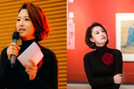 张蕾助阵朱军画展 人气满满引关注