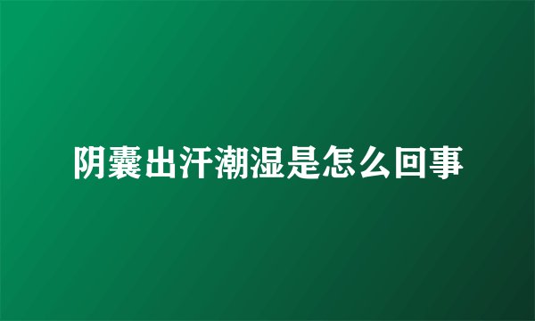 阴囊出汗潮湿是怎么回事