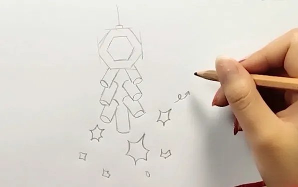 鞭炮简笔画怎么画 鞭炮的简笔画步骤图解教程