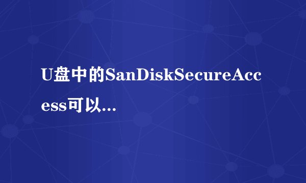 U盘中的SanDiskSecureAccess可以删除么?删除后影响U盘的使用么?