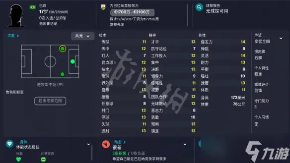 《足球经理2023》前锋妖人汇总 fm23前锋妖人一览