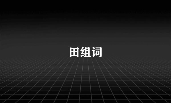田组词