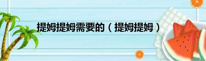 提姆提姆需要的（提姆提姆）