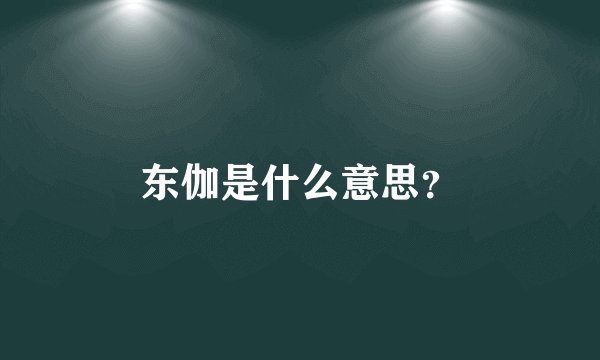 东伽是什么意思？