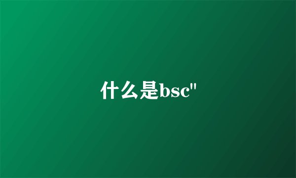 什么是bsc