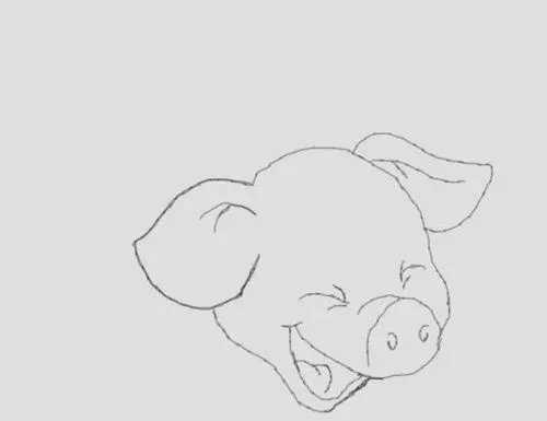可爱的小猪是怎么画的