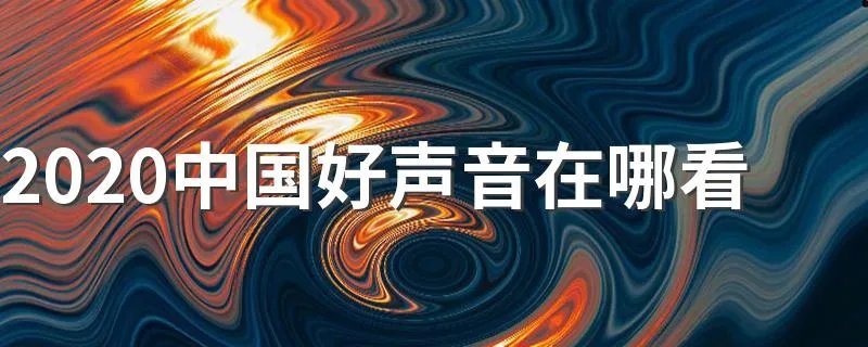 2020中国好声音在哪看 2020中国好声音在哪里可以观看