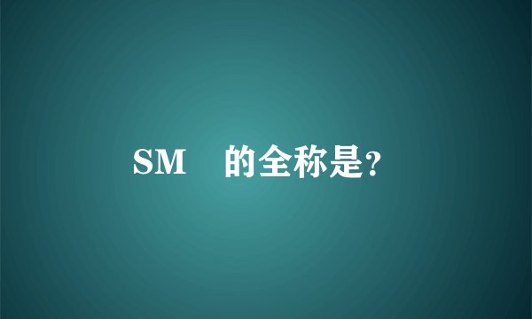 SM丅的全称是？