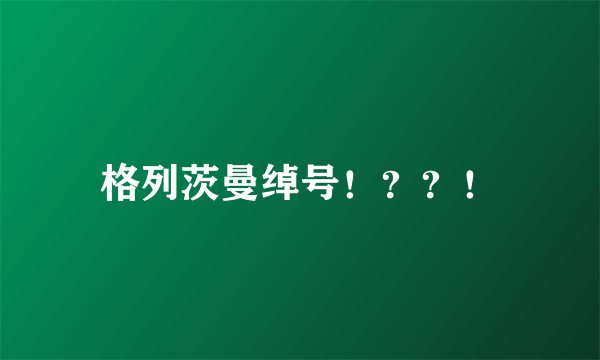 格列茨曼绰号！？？！