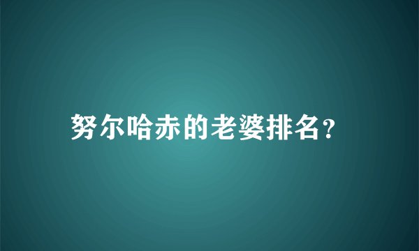 努尔哈赤的老婆排名？