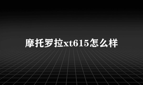 摩托罗拉xt615怎么样