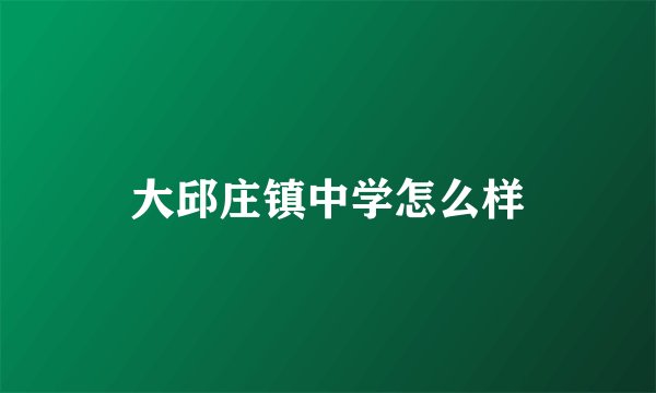 大邱庄镇中学怎么样