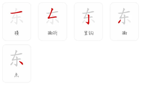 东的笔顺是什么