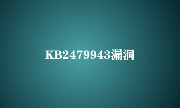 KB2479943漏洞