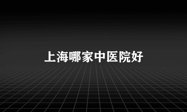 上海哪家中医院好