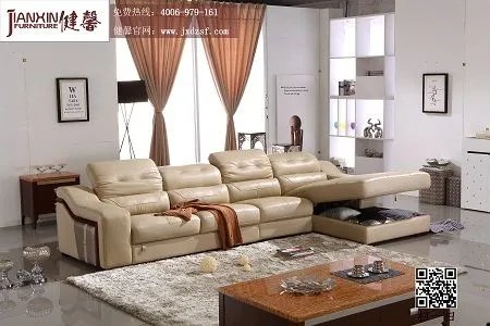 客厅真皮沙发图片.