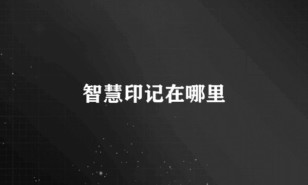 智慧印记在哪里