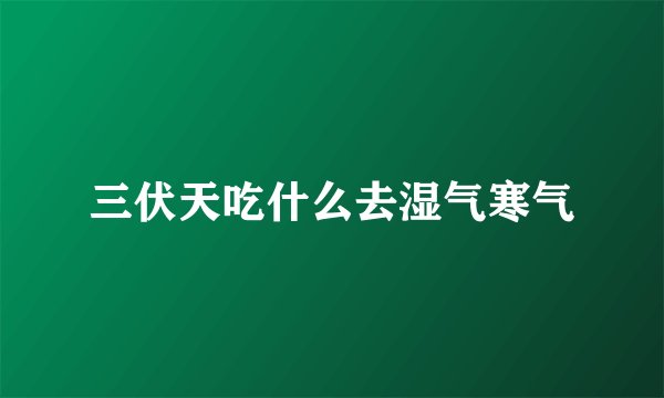 三伏天吃什么去湿气寒气