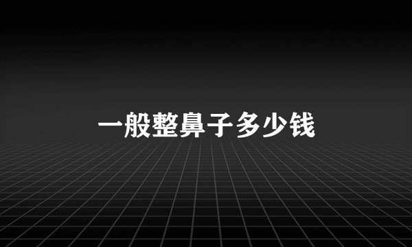 一般整鼻子多少钱