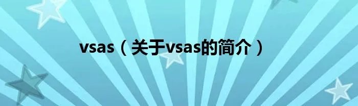 vsas（关于vsas的简介）