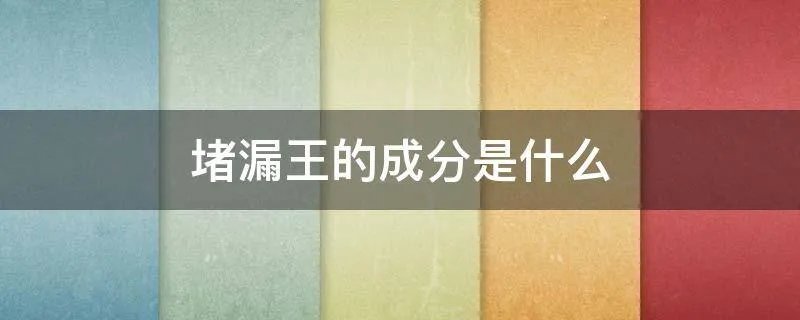 堵漏王的成分是什么