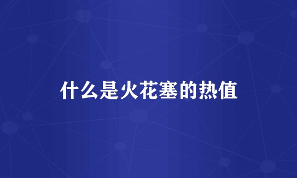 什么是火花塞的热值