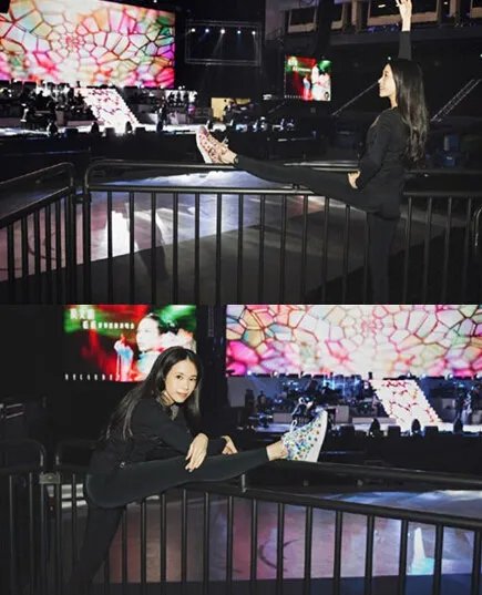 莫文蔚大秀一字马图片欣赏 纤细大长腿尽显诱惑