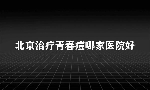 北京治疗青春痘哪家医院好