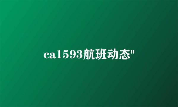 ca1593航班动态