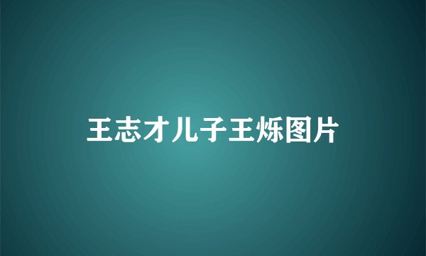 王志才儿子王烁图片