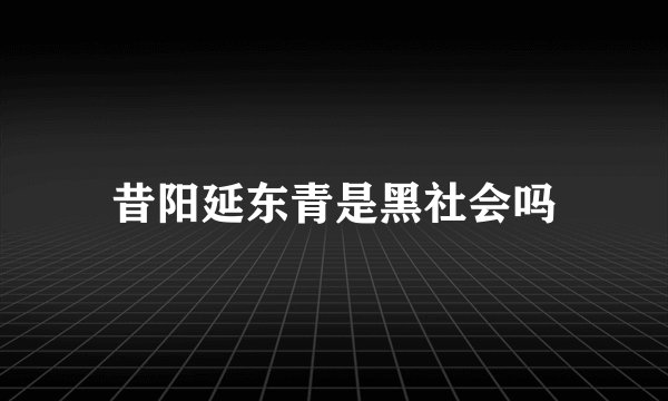 昔阳延东青是黑社会吗