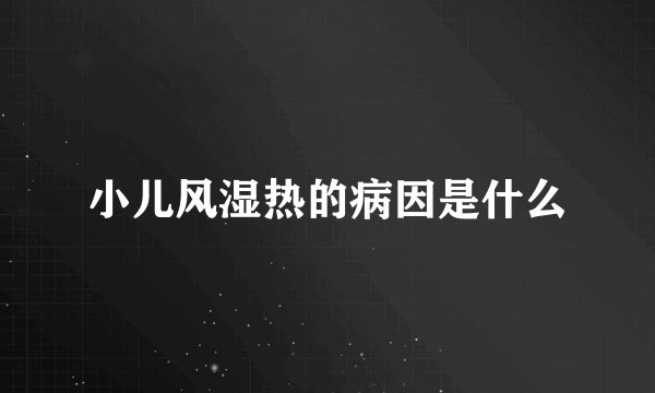 小儿风湿热的病因是什么