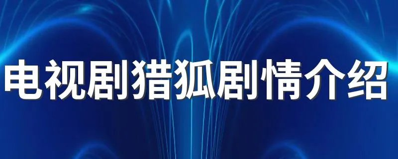 电视剧猎狐剧情介绍 该剧讲述了什么