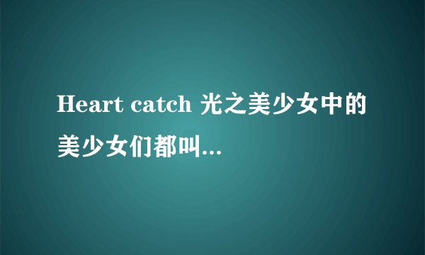 Heart catch 光之美少女中的美少女们都叫什么名字？