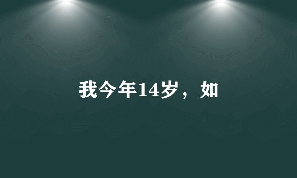 我今年14岁，如