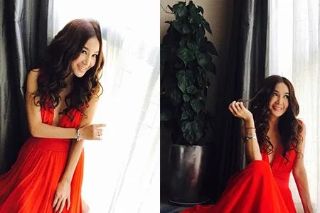 温碧霞开花店大秀美照 近照曝光穿红裙很喜庆