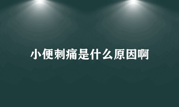 小便刺痛是什么原因啊