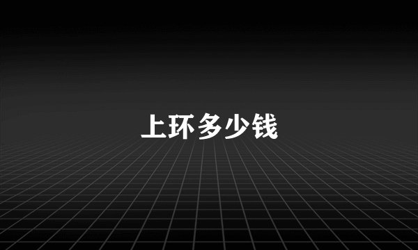 上环多少钱