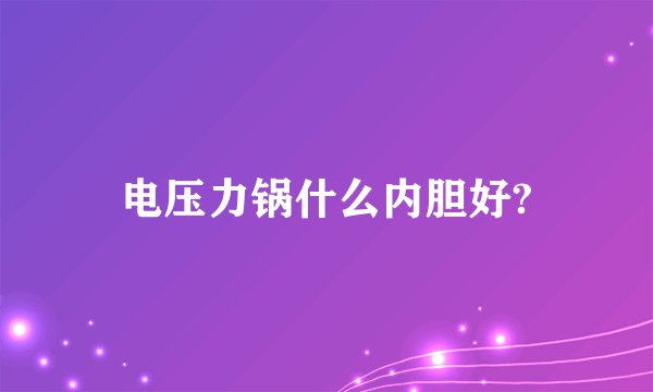 电压力锅什么内胆好?