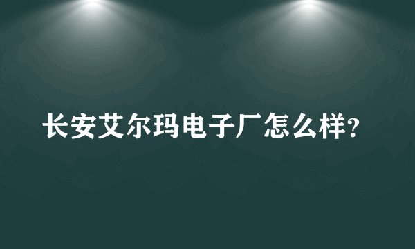 长安艾尔玛电子厂怎么样？